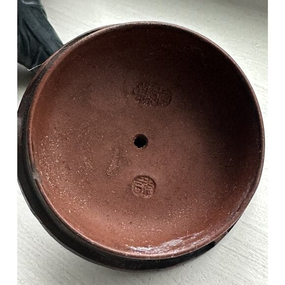 Zisha teapot Clay Pumpkin Gongfu Tea Pot Lady Bug Brown Handmade Yixing 5.5x3” - Picture 16 of 16